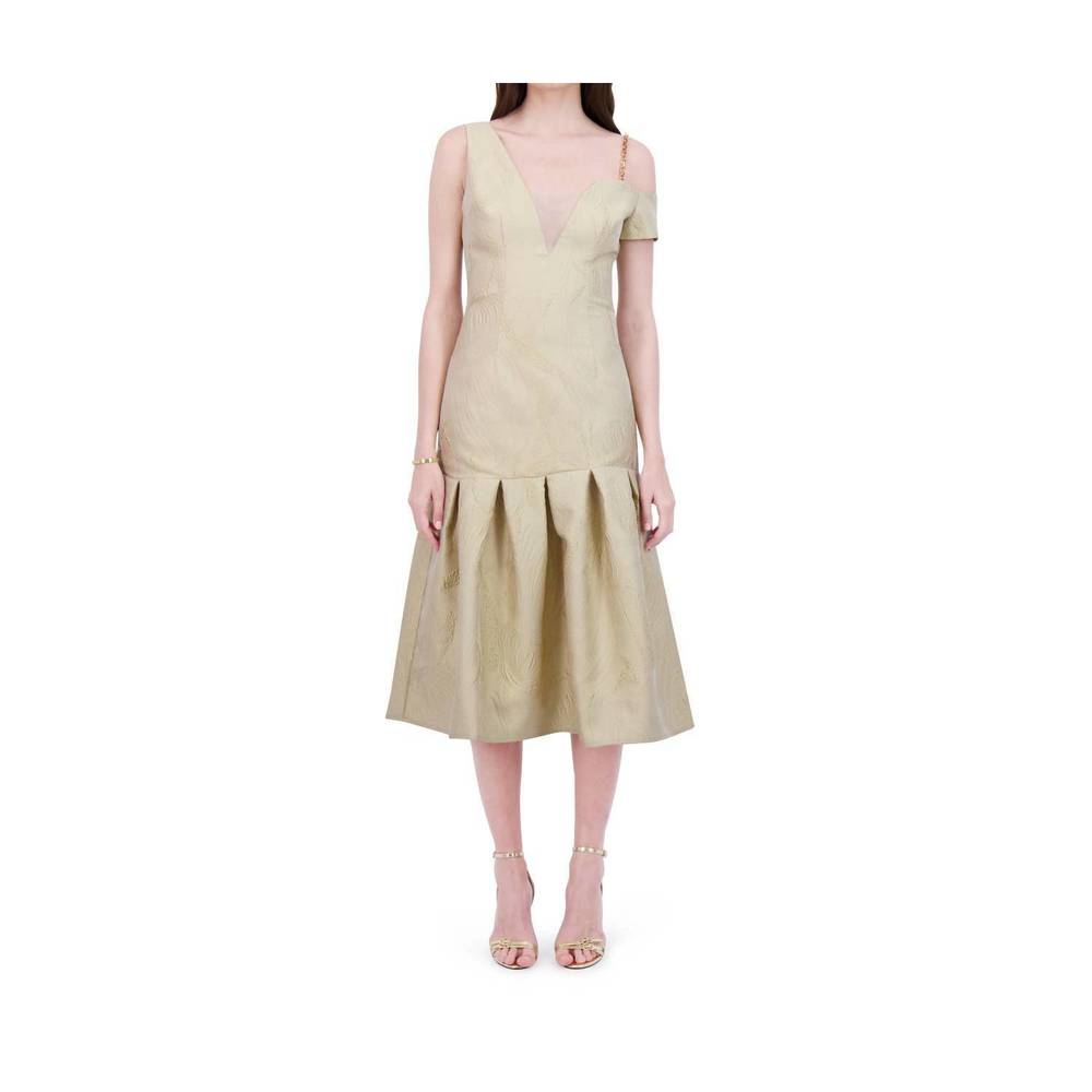 NEW BETHELHELENA tea garden off-shoulder midi dress in marigold